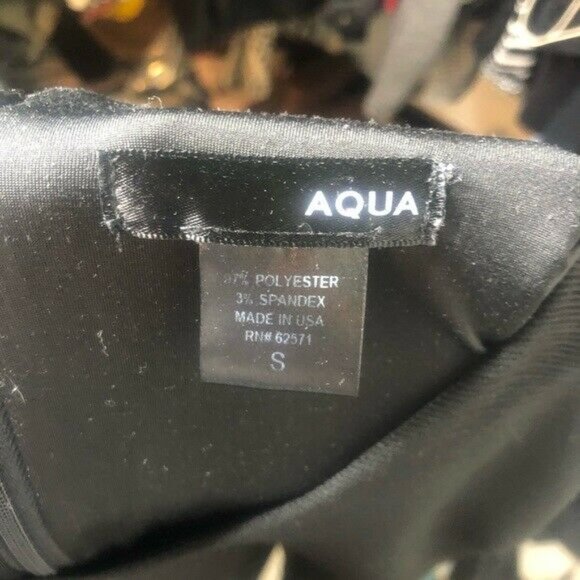 AQUA Little Black Skater Dress - size Small EUC - Picture 6 of 6
